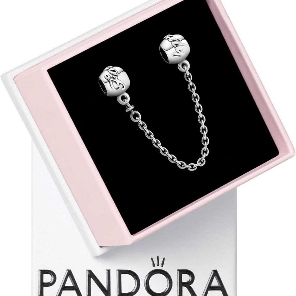 Pandora Silver Family Forever Safety Chain Charm